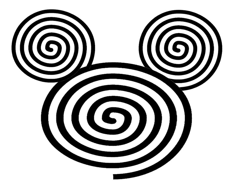 Printable Disney Spiral Mickey Mouse Ears Picture