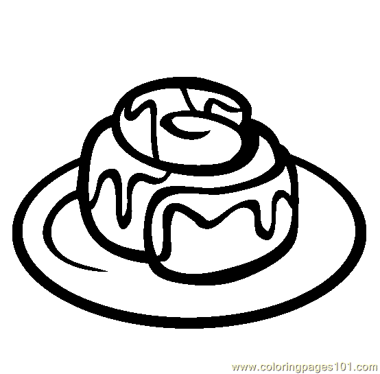 Cinnamon Roll Coloring Page Images & Pictures - Becuo