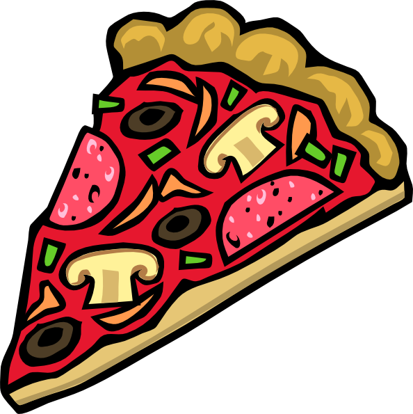 Pizza Slice Mushroom Veggies Pepperoni clip art - vector clip art ...