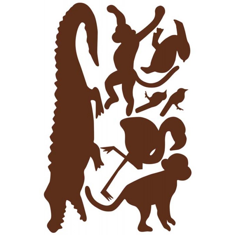 RoomMates Jungle Animal Silhouette Wall Stickers - Boys and Girls ...
