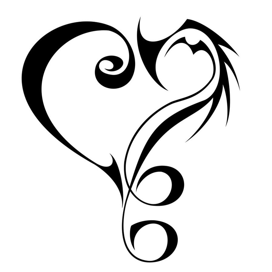 Tribal 9 Music Love Tattoo Sketch | Tattoomagz.com › Tattoo ...