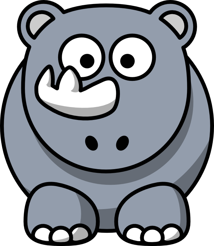 Clipart - Cartoon rhino
