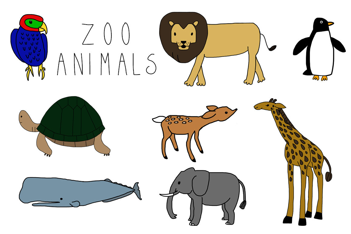 Popular items for zoo animals clip art on Etsy