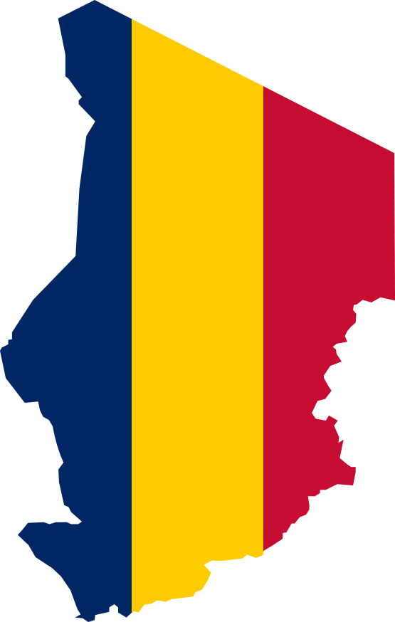 Flag Map of Chad Drapeau Bandiera Bandeira Flagga flagartist.com ...