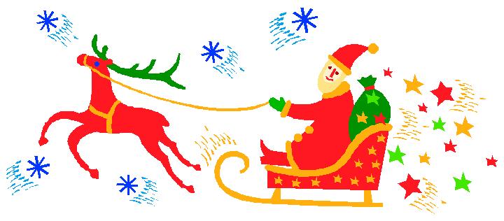 Pix For > Santa Claus And Reindeer Clip Art