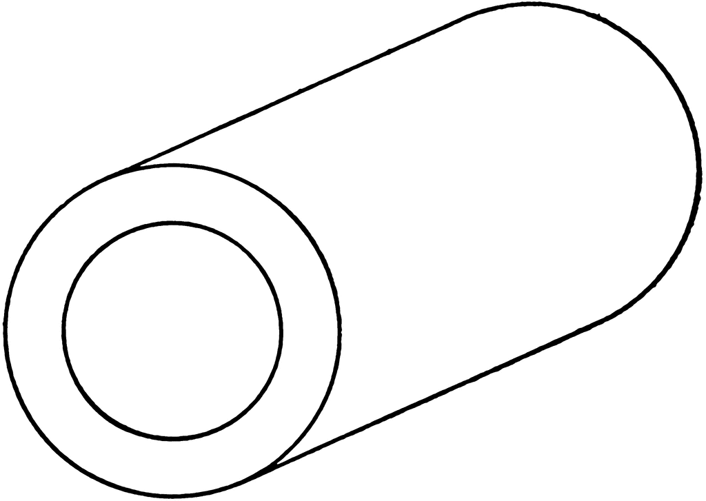 Oblique View Of Hollow Cylinder Clipart Etc Cliparts Co