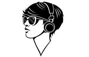 Lady-with-headphones-free- ...