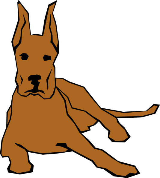 Dog 05 Drawn With Straight Lines clip art Free Vector / 4Vector