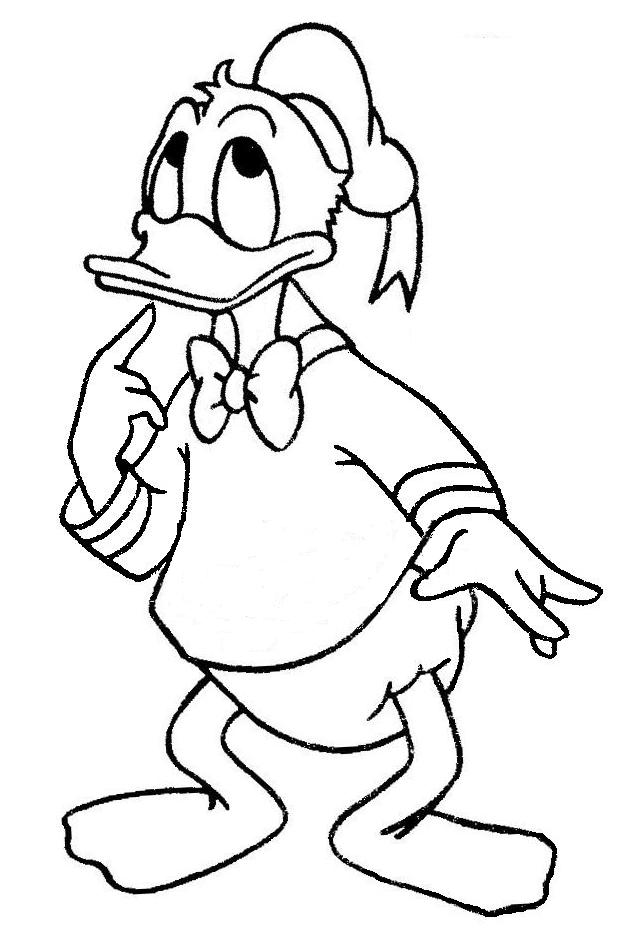 Donald Eating Candy Canes Coloring Page - Disney Coloring Pages on ...