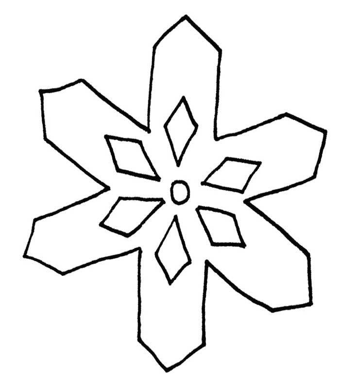 Some Types Of Simple Snowflake Coloring Page - Snowflake Coloring ...