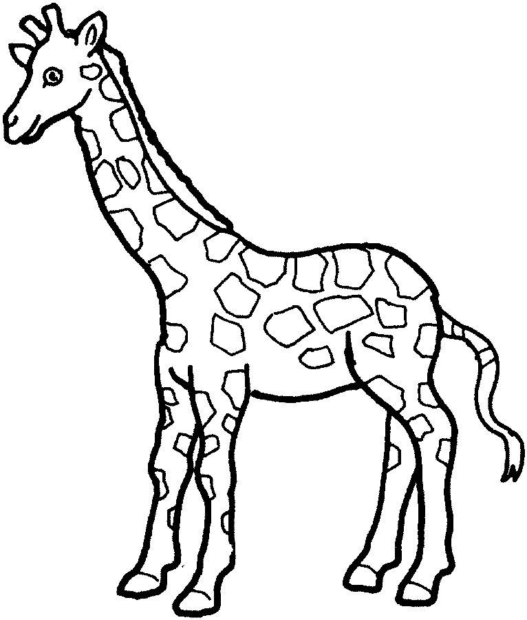 Cartoon Giraffe Coloring Pa 231x300 Giraffe Coloring Pages ...