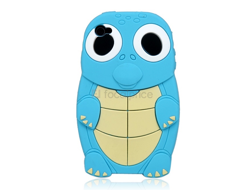 Creative Cartoon Turtle Shaped Silicone Protective Case for iPhone ...