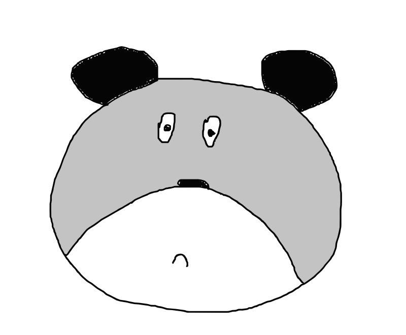 Clipart - Sad bear gray