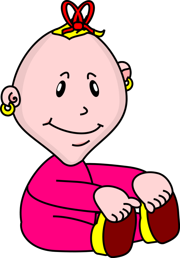 Baby Girl Cartoon SVG Vector file, vector clip art svg file ...