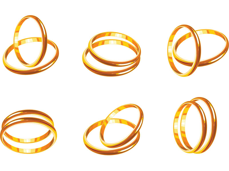 Pair of wedding rings vector | Vector Graphics Blog