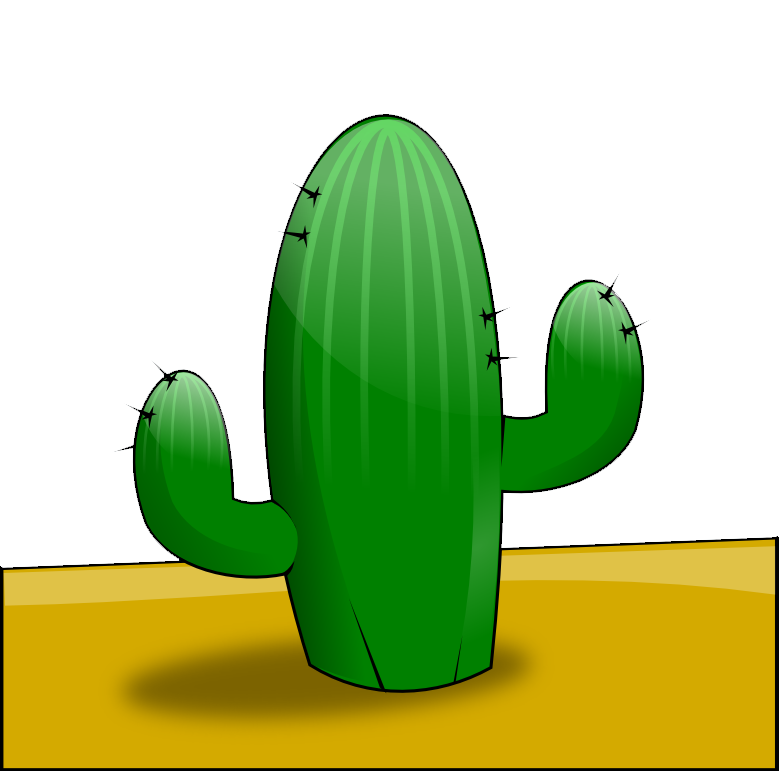 Free Cactus in the Desert Clip Art