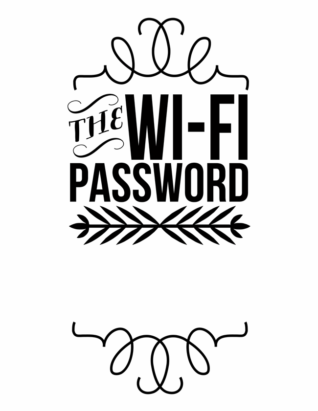 Cool printable WiFi password signs and display ideas - Cool Mom Picks