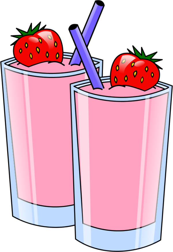 strawberry smoothie - vector Clip Art