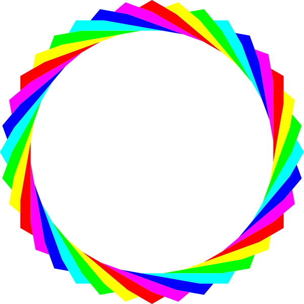 Hexagon Rainbow Circle clip art - vector clip art online, royalty ...
