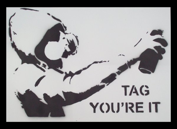 Tag You're It Stencils on Stencil Revolution