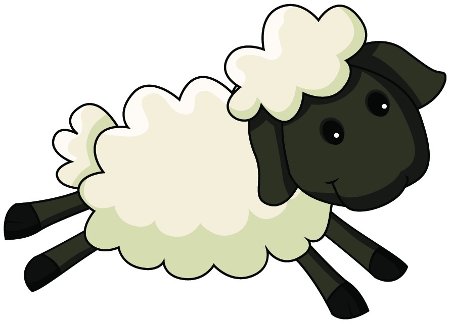 running sheep clip art