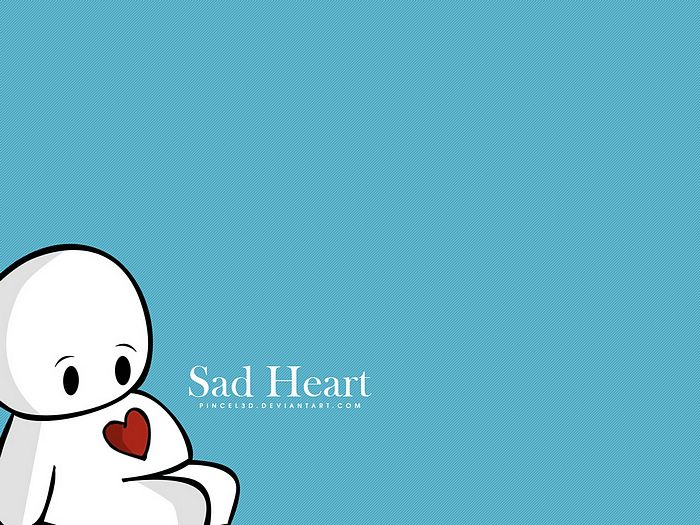 Sad Heart,Cute Valentine Vector Illustrations 5 - Wallcoo.net