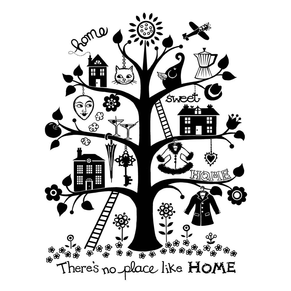 Crafty Individuals CI-280 - 'Home Sweet Home Tree' Art Rubber ...