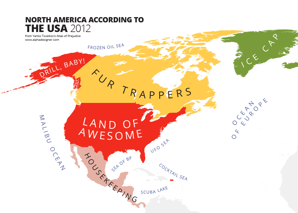 North America According to USA Print | Alphadesigner Art Store