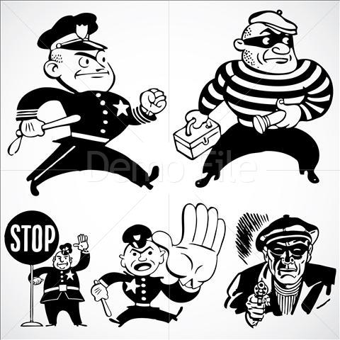 Free coloring pages of cops and robber