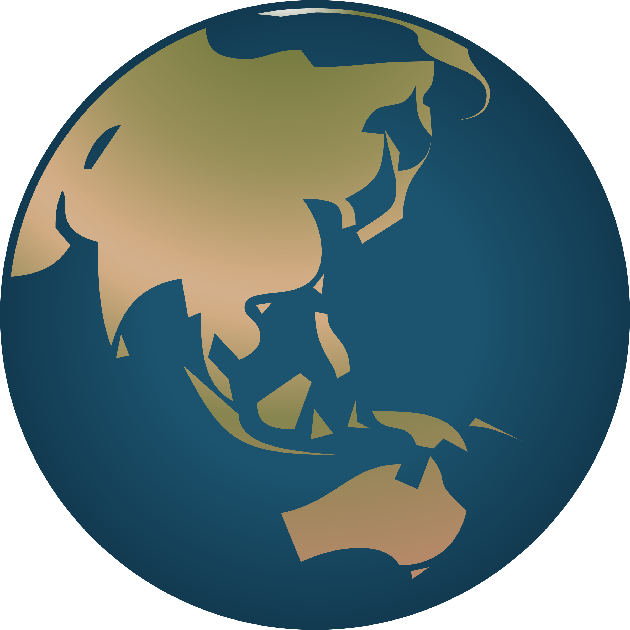 Clipart - Simple Globe facing Asia and Australia