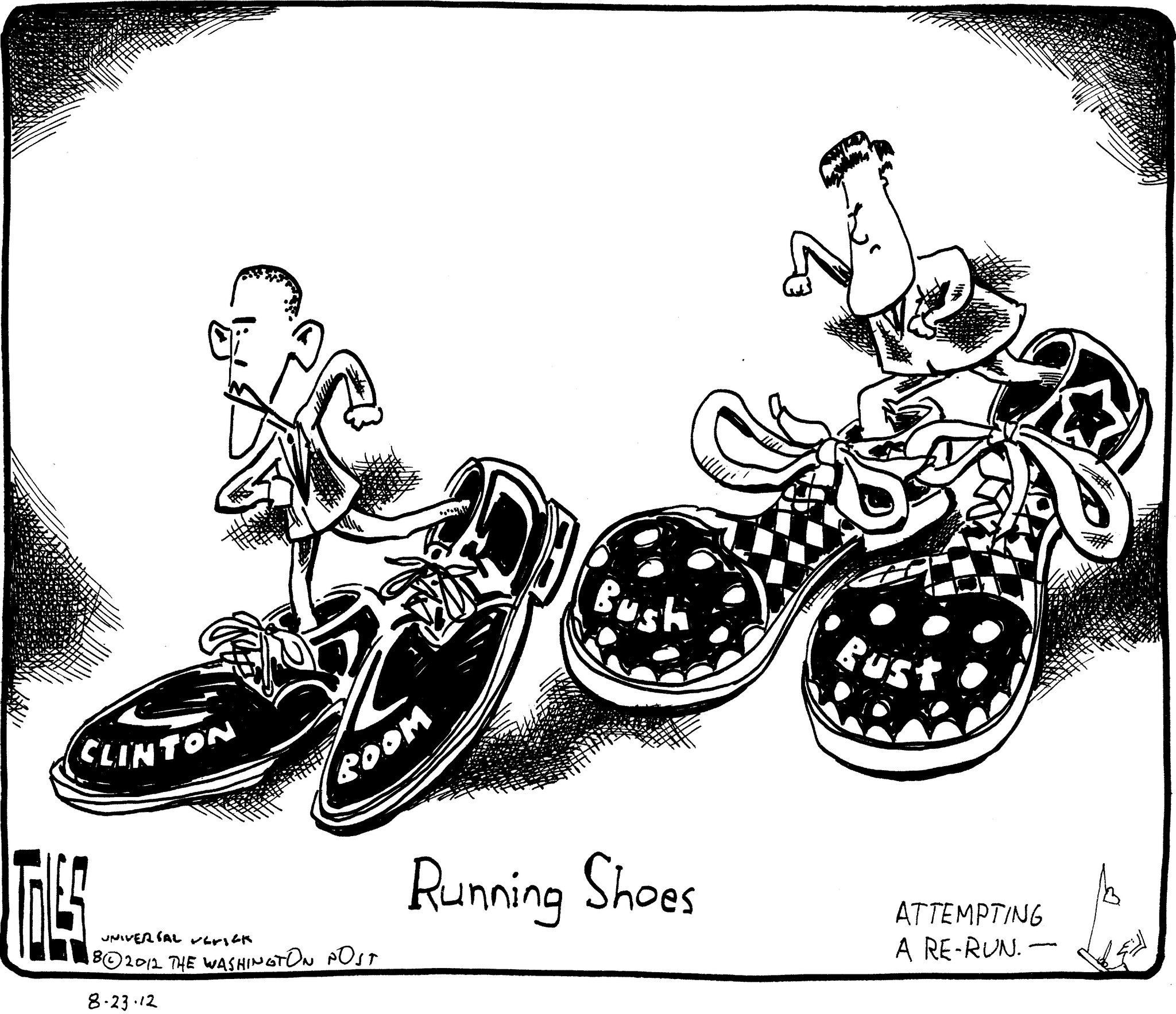 Tom Toles cartoon: Running shoes | OregonLive.com