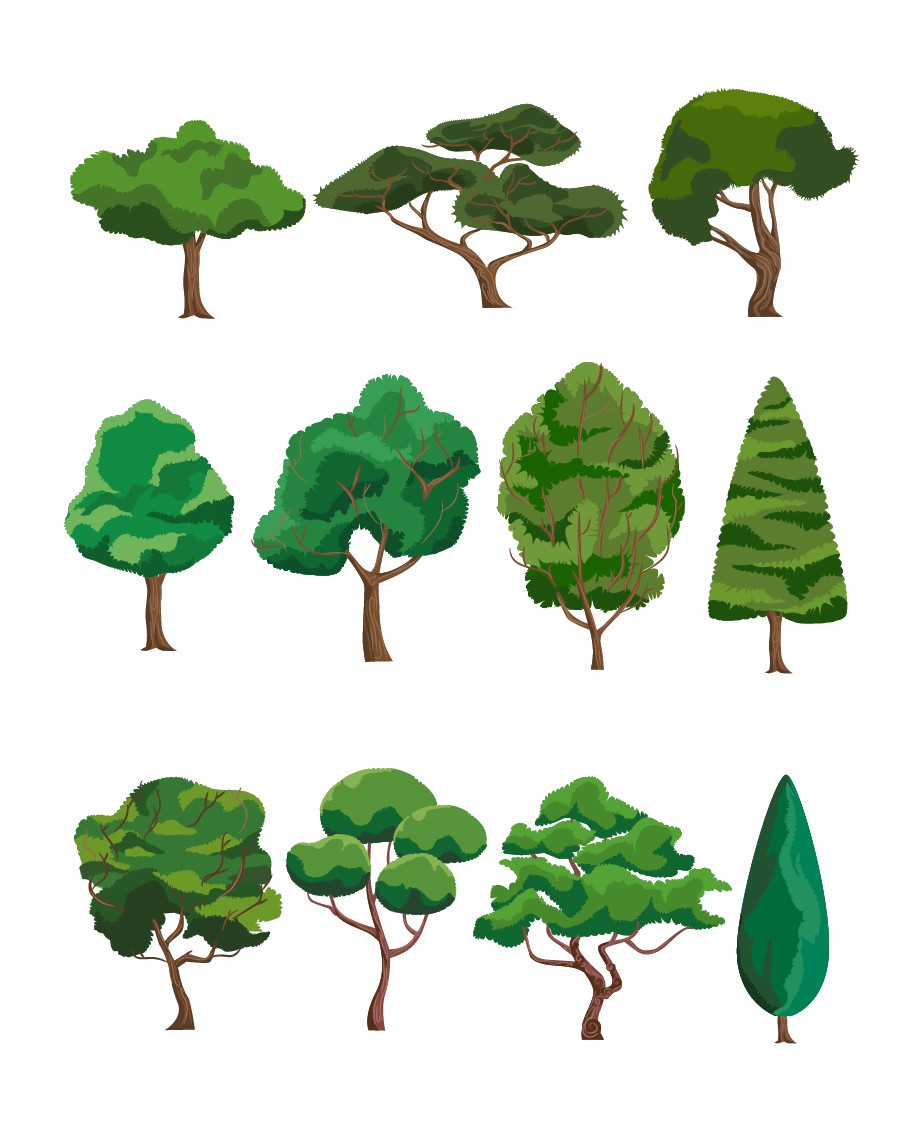 Trees Vector Pack | Forest Tree Vector free download