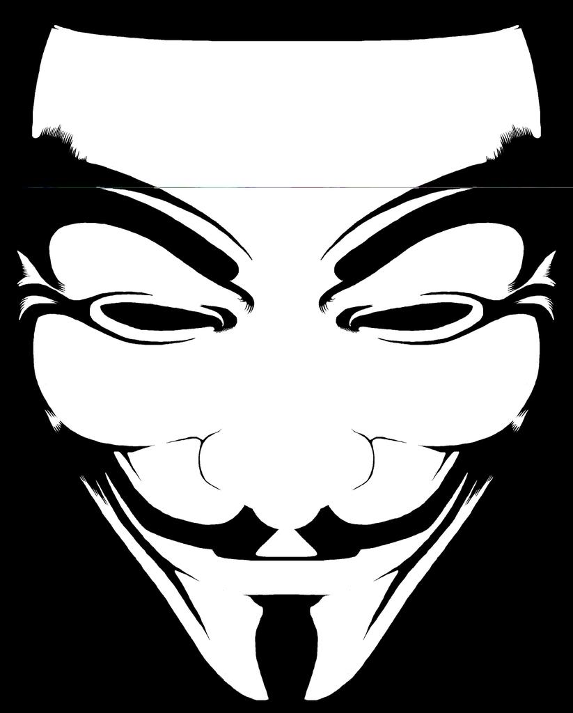 I NEED: B&W Line Art Fawkes Mask | Why We Protest | Anonymous ...