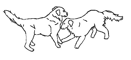 two dogs outline by Taunty on DeviantArt