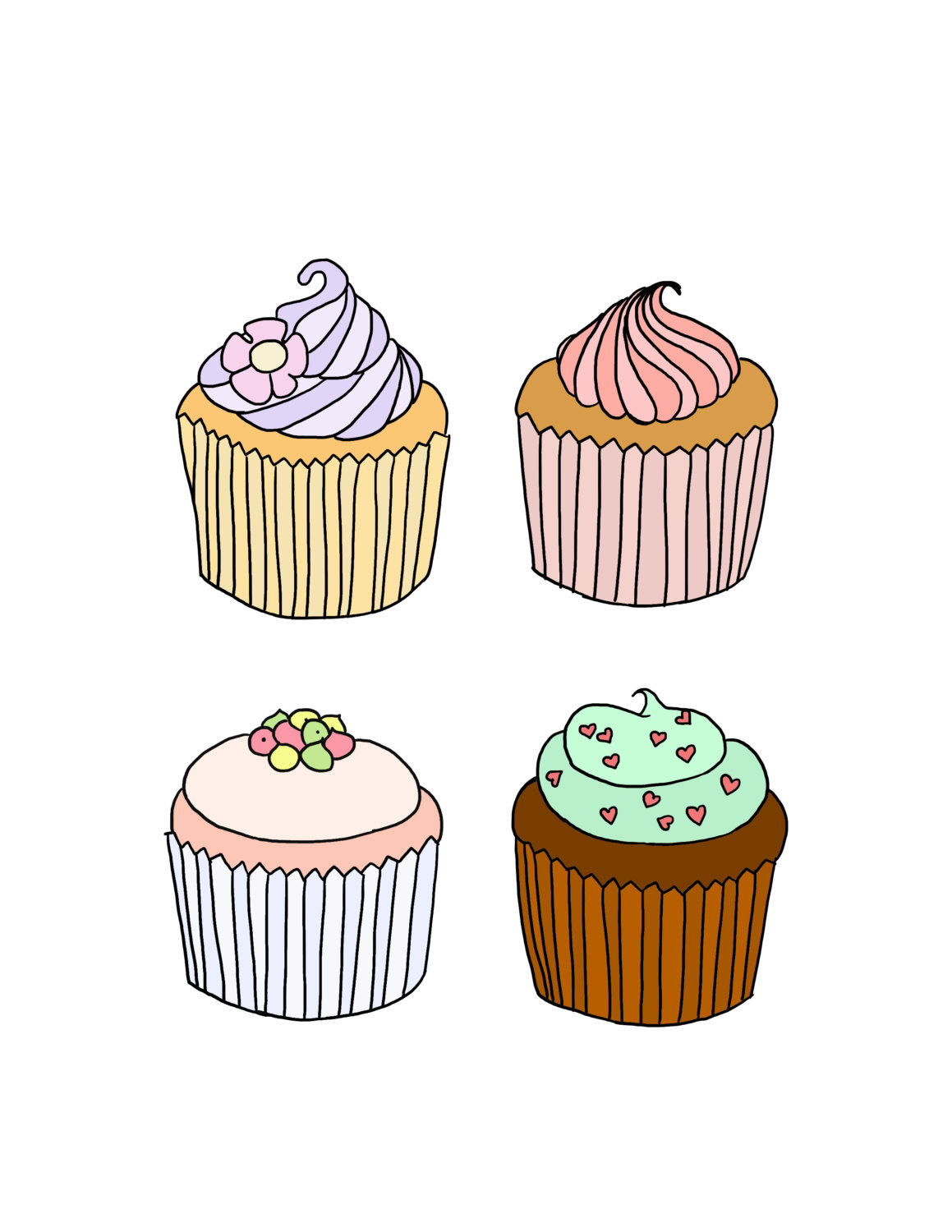 Popular items for cupcake illustration on Etsy