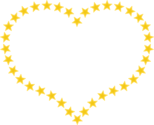 Heart Shaped Border With Yellow Stars Clipart | i2Clipart ...