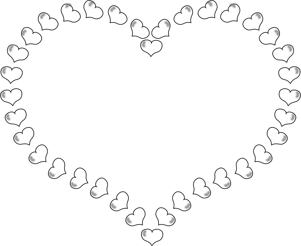 Heart Border Clipart Black And White | Clipart Panda - Free ...