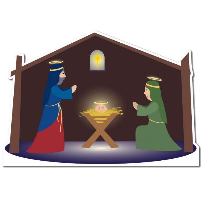 Nativity Scene - Christmas Yard Decoration Set – 8 Pcs Total with ...
