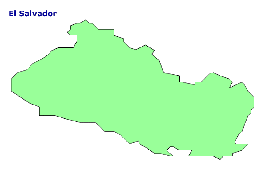 Map of El Salvador. Terrain, area and outline maps of El Salvador ...