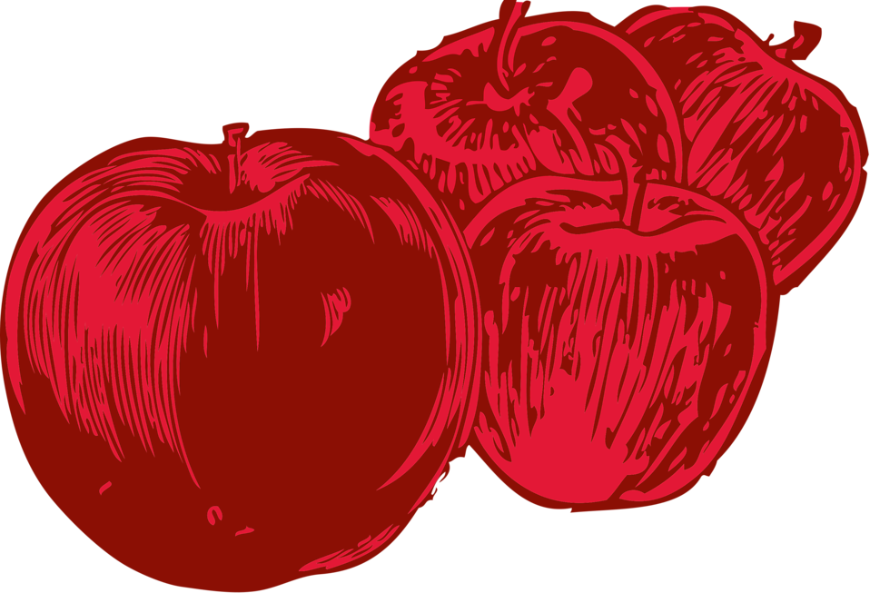 Free Stock Photos | Illustration of four red apples | # 11419 ...