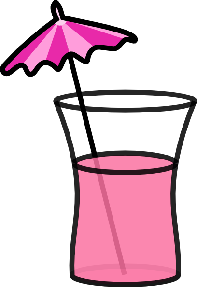 Pink Cocktail clip art - vector clip art online, royalty free ...