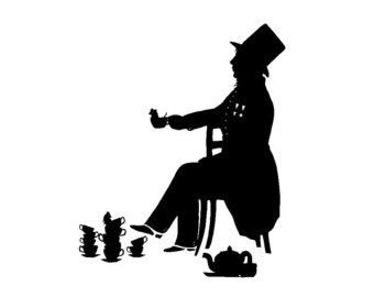 Alice In Wonderland Mad Hatter Hat Silhouette Images & Pictures ...