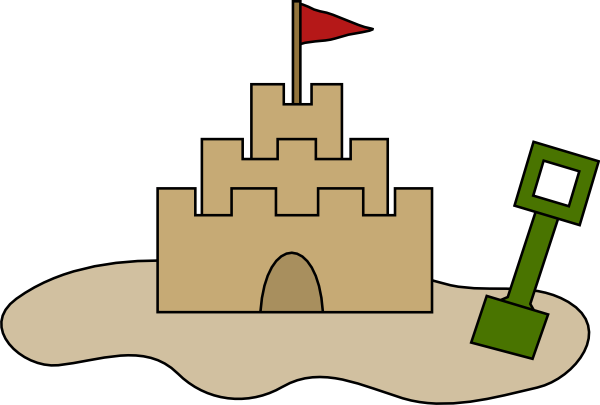 Sand Castle clip art - vector clip art online, royalty free ...
