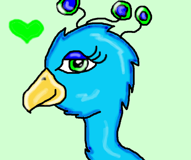 Cartoon Peacock by HoneyDragonMushroom on deviantART