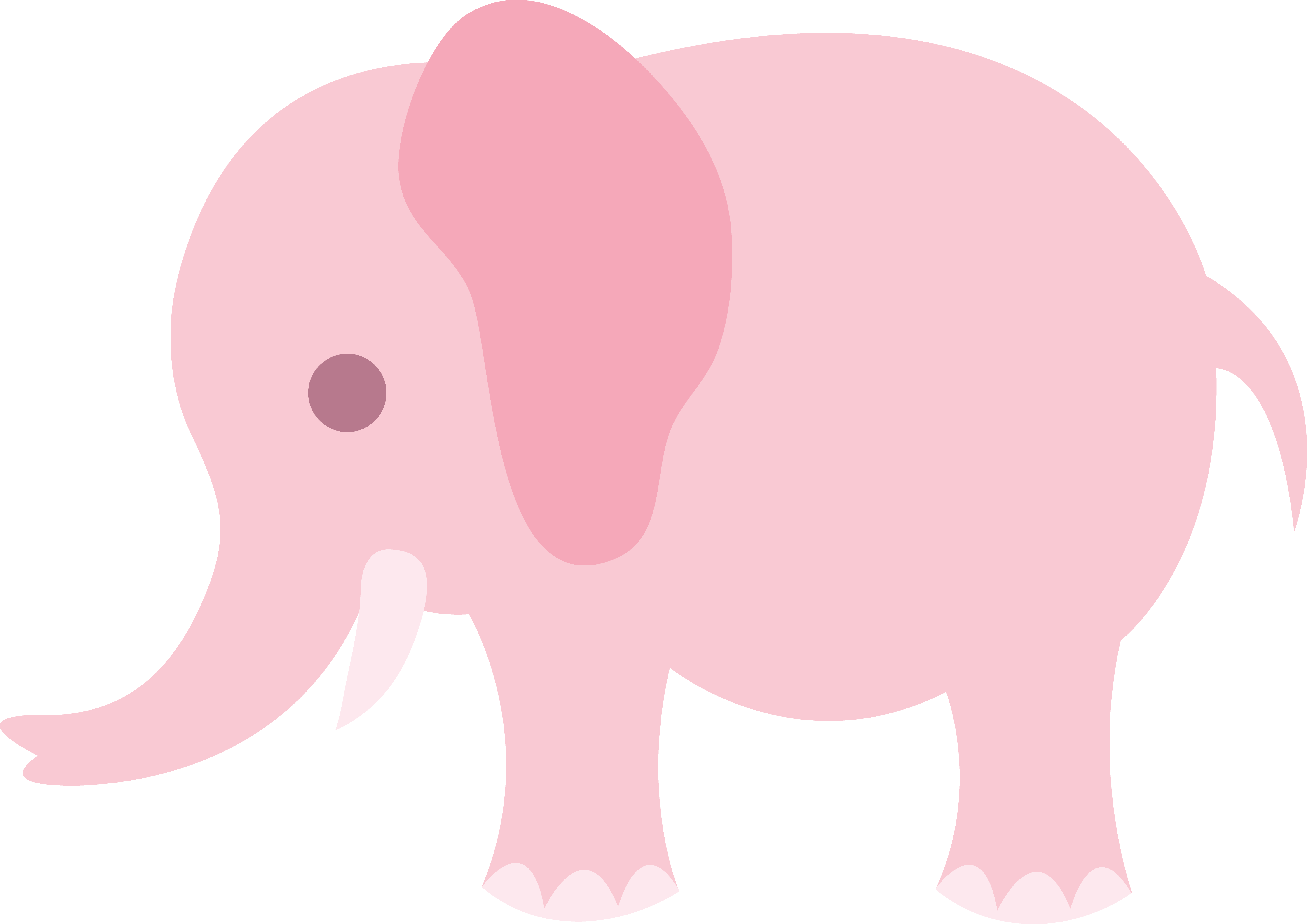 Pink Baby Elephant Cartoon Images & Pictures - Becuo