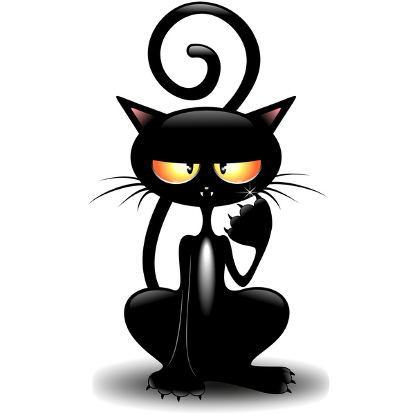 Cartoon Black Cat | lol-
