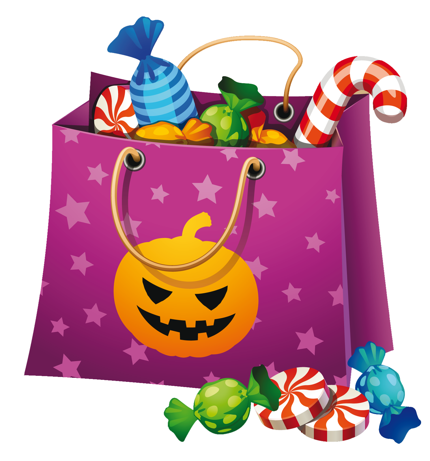 Halloween PNG Candy Bag Clipart