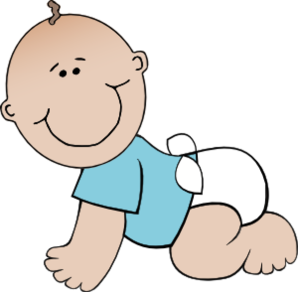 Papapishu Baby Boy Crawling Med image - vector clip art online ...