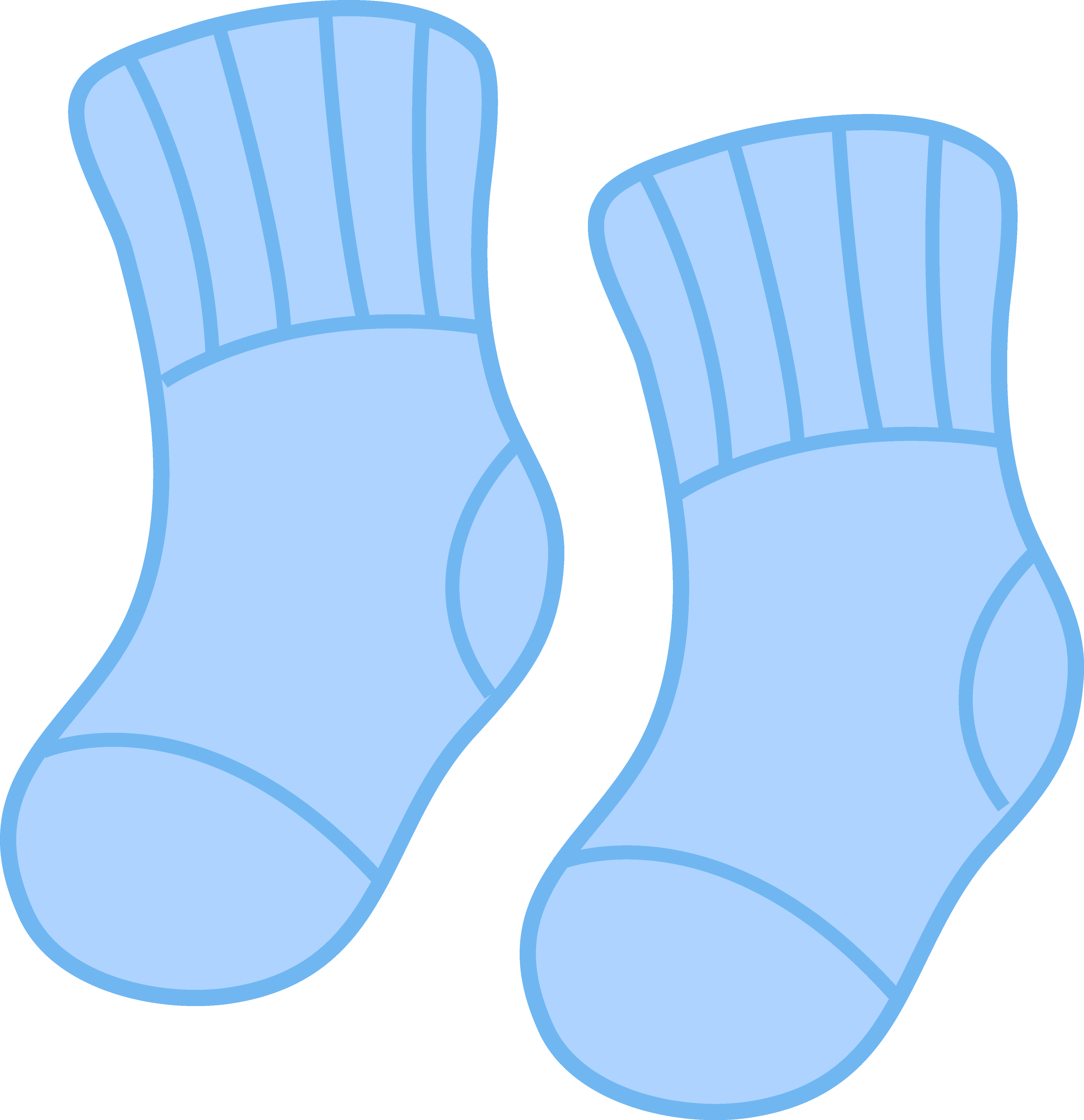 Baby Boy Blue Socks - Free Clip Art