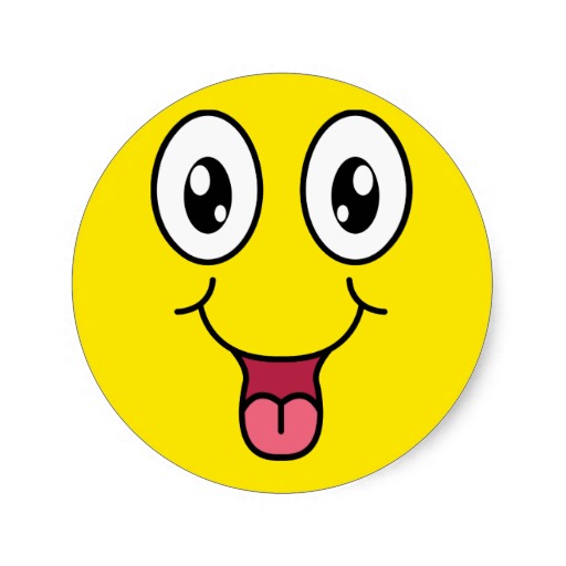 Happy Cartoon Smiley Face Sticker | Zazzle